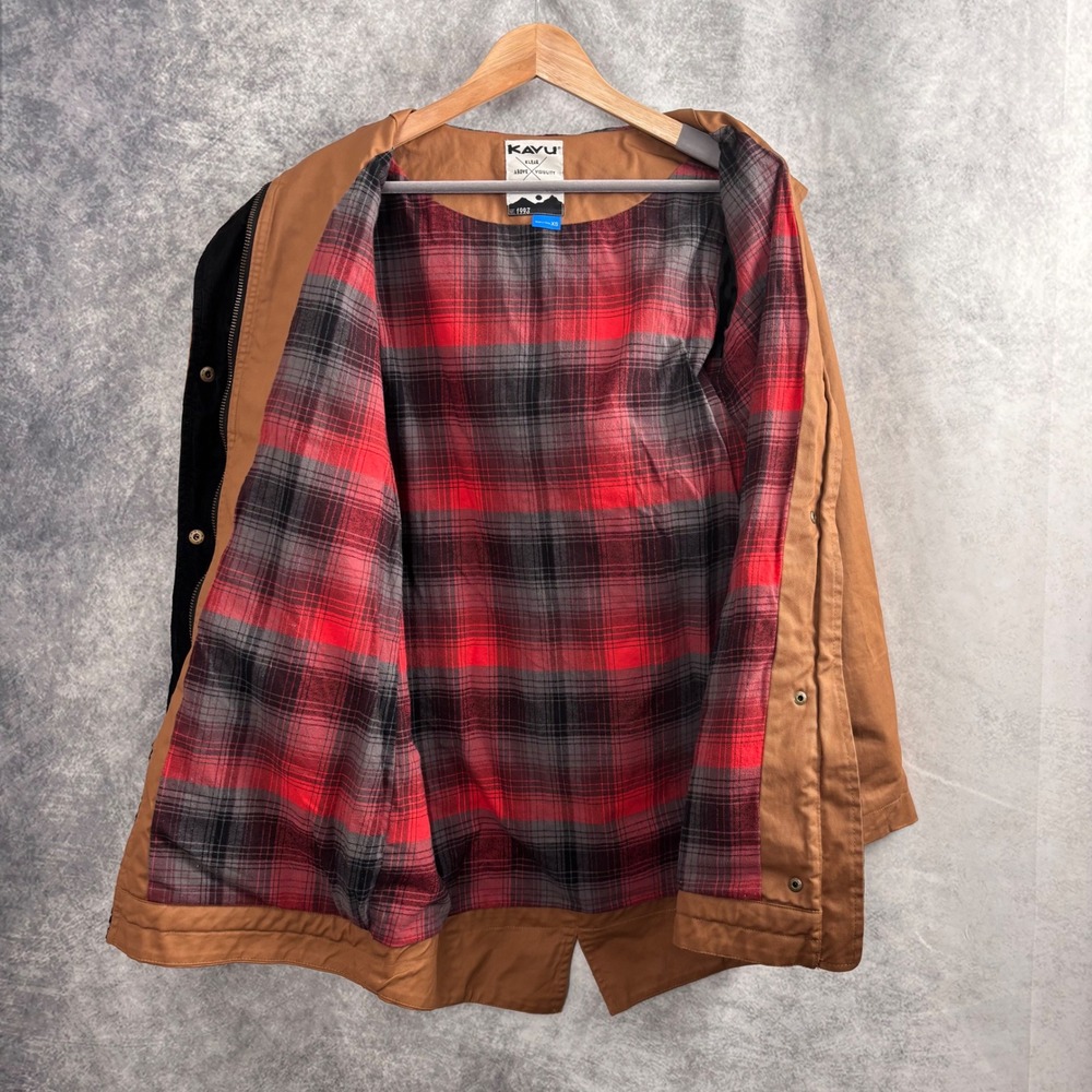 Kavu Sundowner Canvas Cotton Plaid Lined Work Chore Ranch Coat Jacket Size XS - Picture 8 of 11